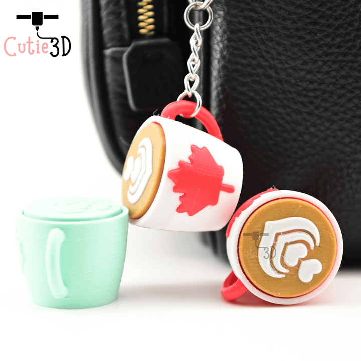 3D Printable Cutie3D Canada Coffee Mug Keycap Fidget Clicker